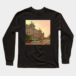 View of the charming Spanish streets Spain sightseeing trip photography from city scape Barcelona Blanes Malgrat del Mar Santa Susuana Long Sleeve T-Shirt